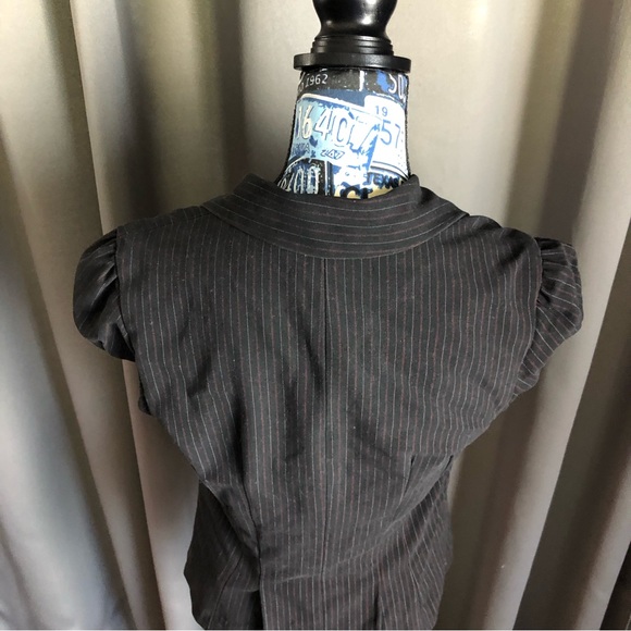 AGB Cap Sleeve Jewel Button Front Blazer Jacket - Picture 11 of 13